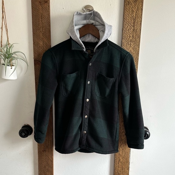 Green and Gray Plaid Hoodie Jacket - Picture 12 of 15